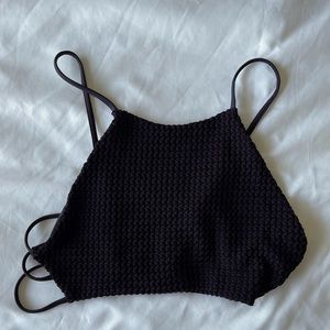 ONIA textured high neck bikini top S
